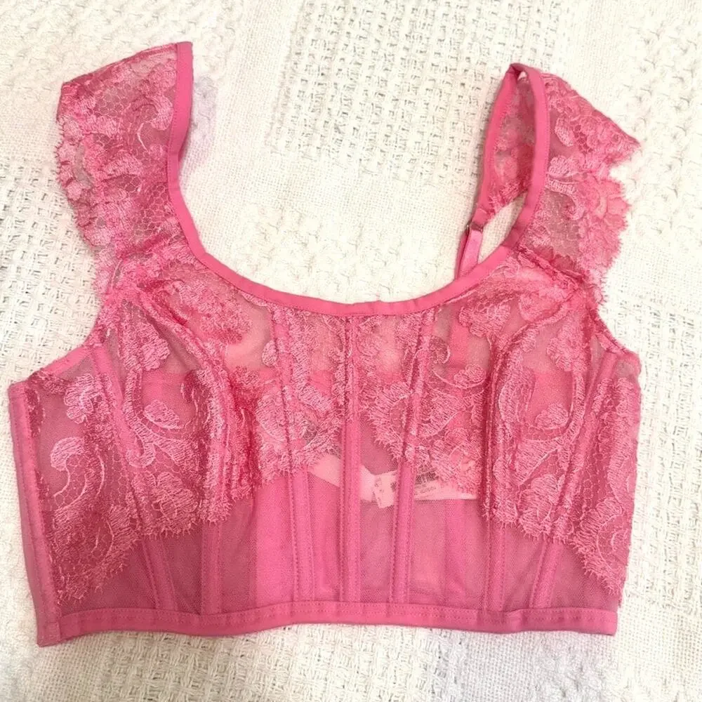 Victoria's Secret Dream Angels M DD Boho cap sleeve corset BC3 3229